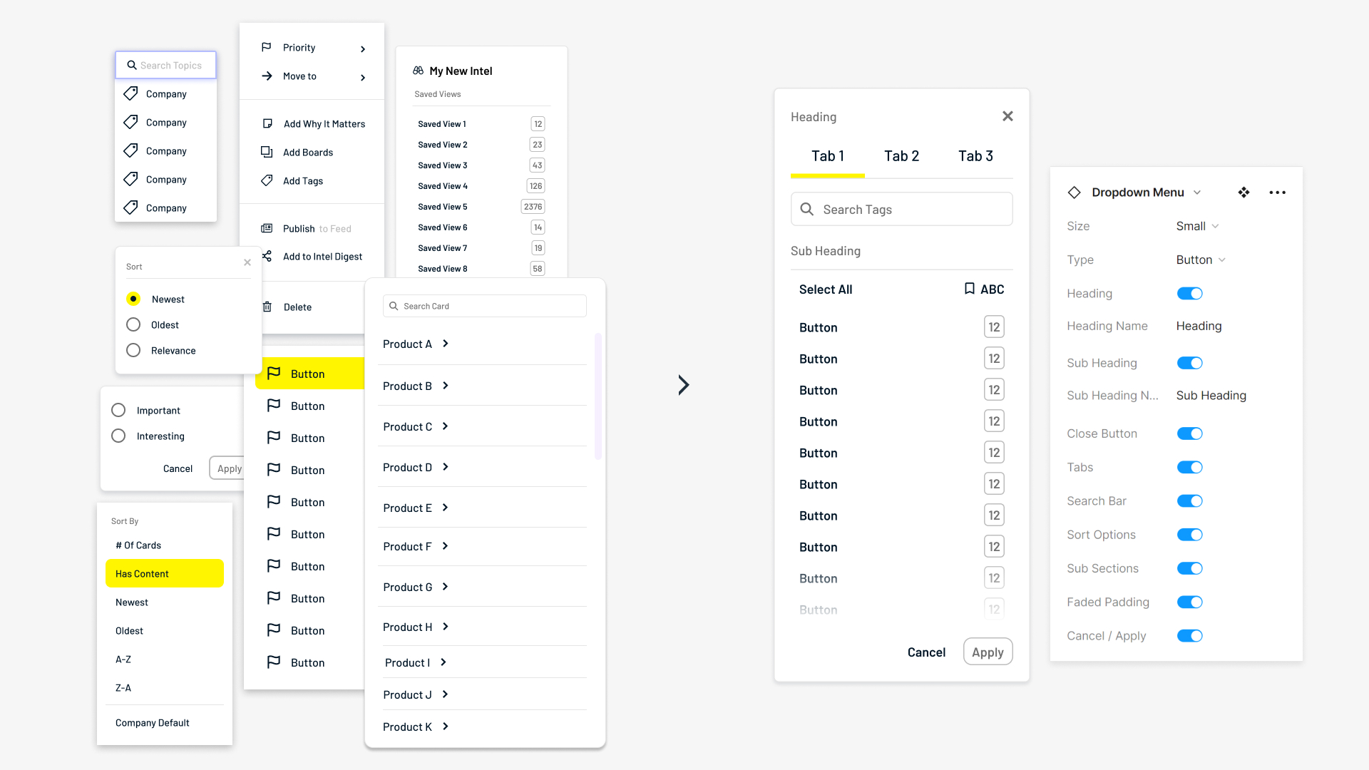 An example of how Klue's Alerts platform looked prior to the List View project.